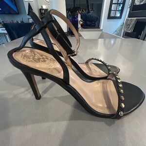 NWOB Vince Camuto Chic Black Heels with Gold Studs